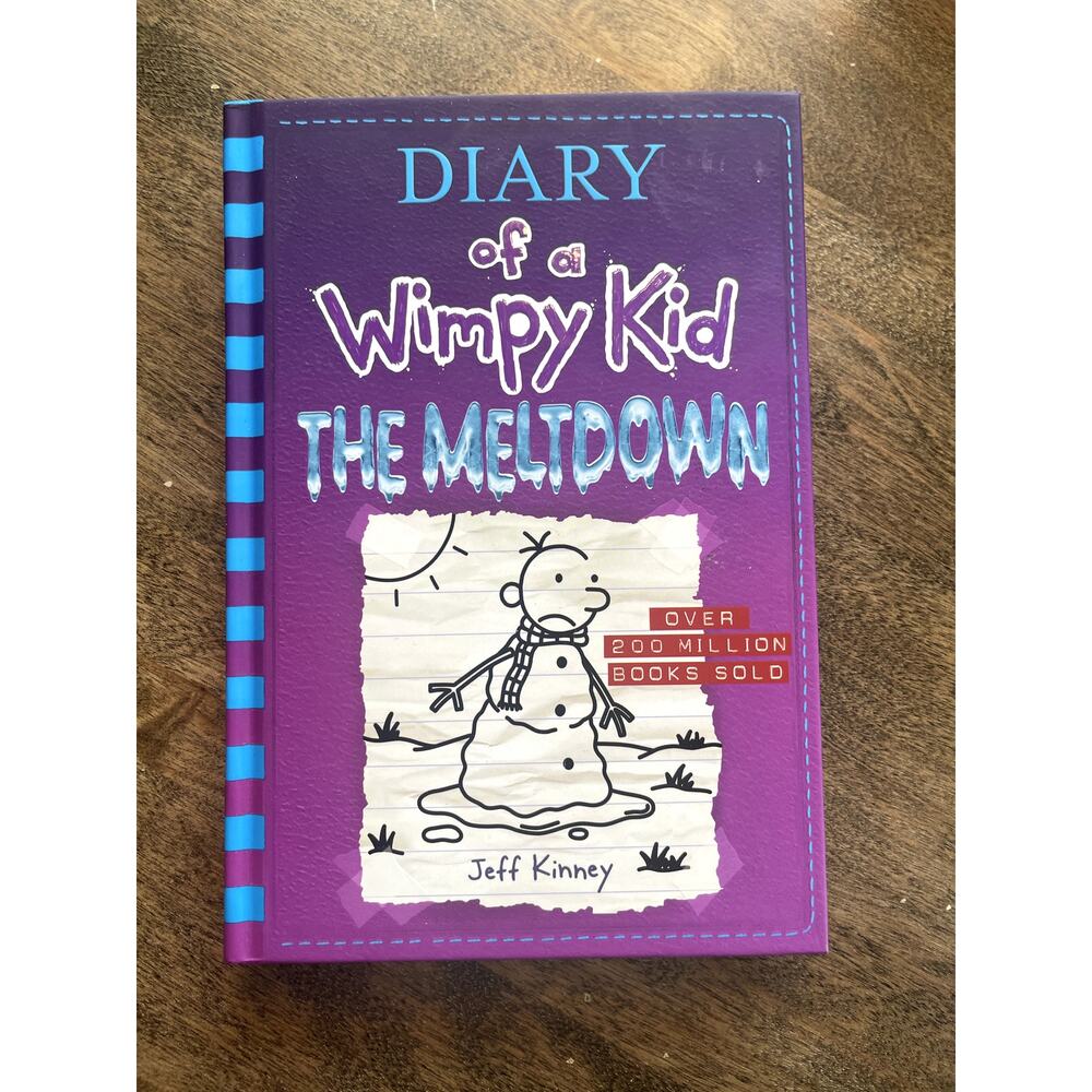 Diary of a‎ Wimpy Kid The Meltdown Book 13 Hardcover Jeff Kinney Purple Cover